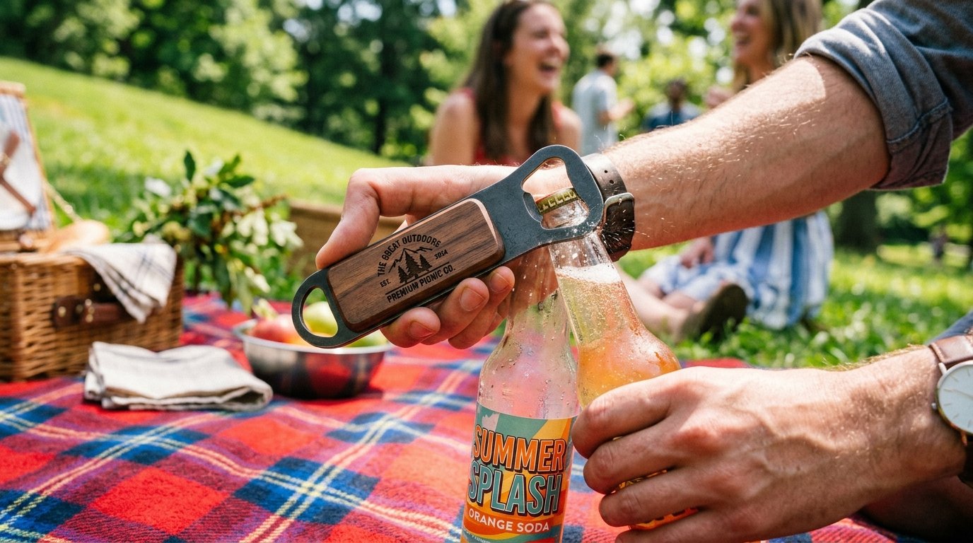 Custom Bottle Opener at Picnic