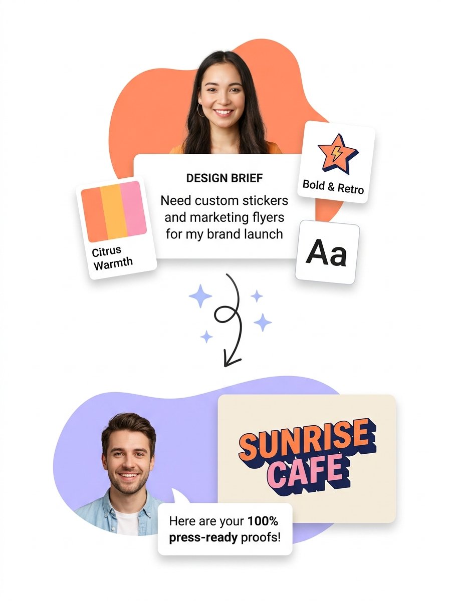 Feddora Design Collaboration and Print Proof Workflow Diagram