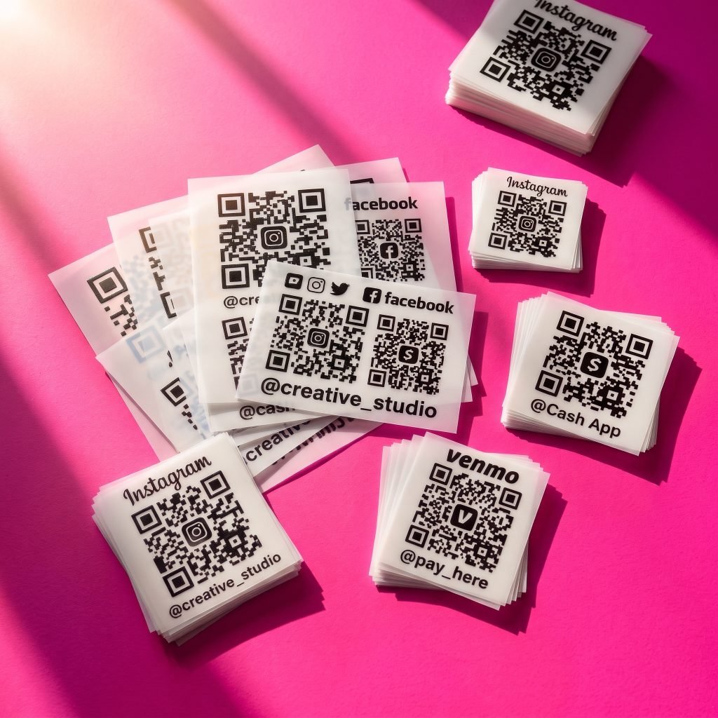 UV DTF QR Code Stickers