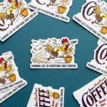 Running Late Chicken Sticker view 5