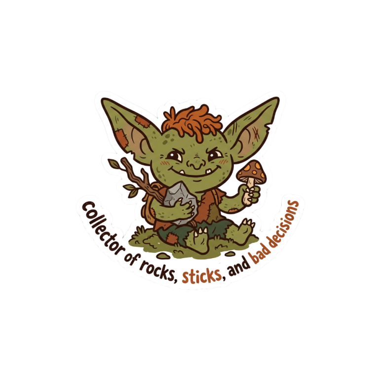 Collector of Bad Decisions Goblin Sticker