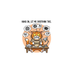 Overthinking Cat Sticker view 1