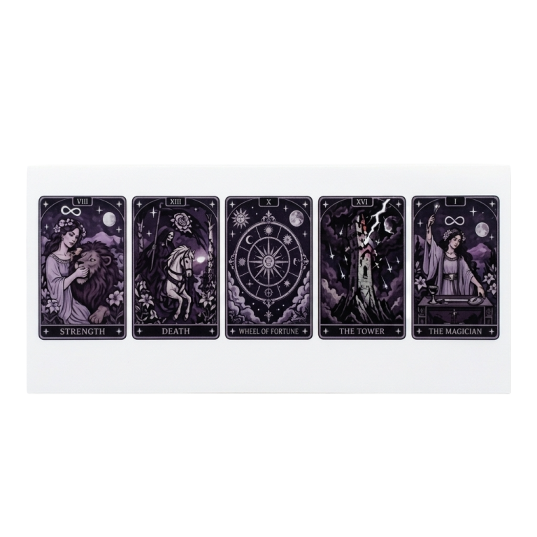 Dark Tarot Cards Sticker Sheet
