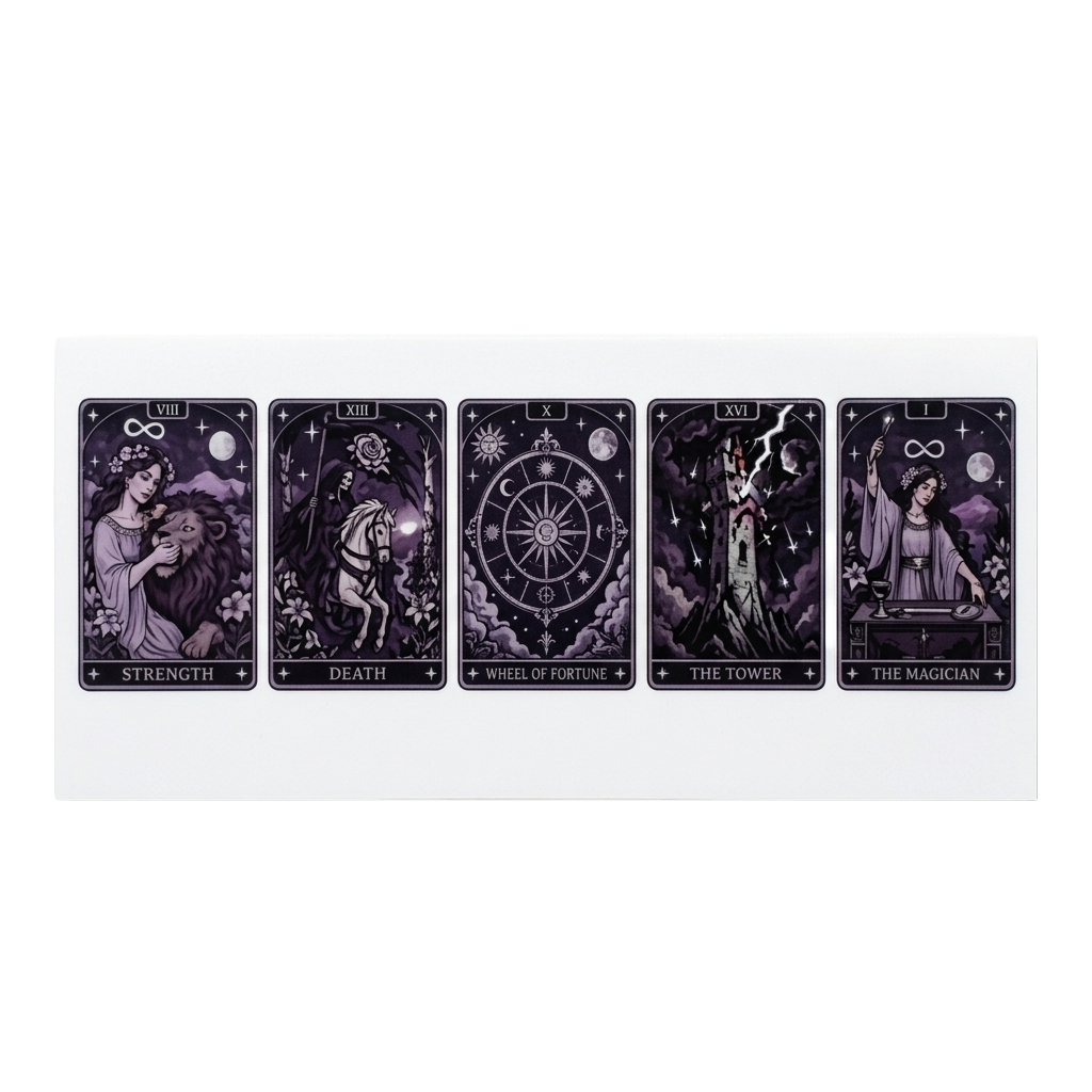 Dark Tarot Cards Sticker Sheet