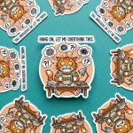 Overthinking Cat Sticker view 6
