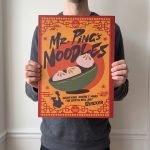Retro Noodle Shop Wood Sign: Steamed Buns & Broth view 2